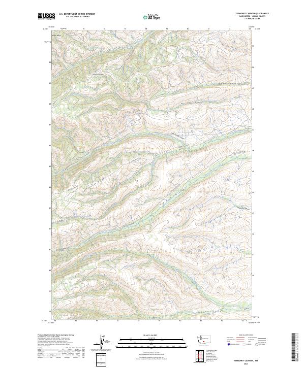 US Topo 7.5-minute map for Yesmowit Canyon WA