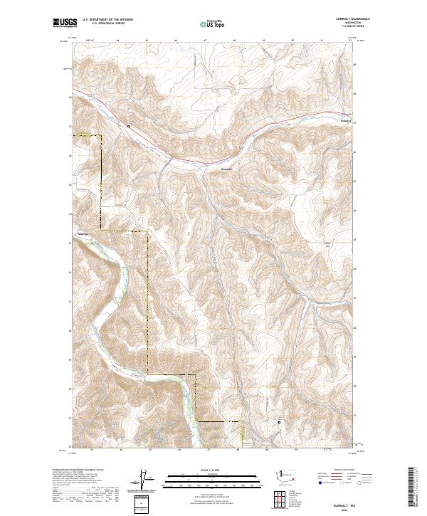 US Topo 7.5-minute map for Zumwalt WA