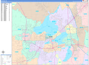 Colorcast Zip Code Style Wall Map of Madison, WI. by Market Maps