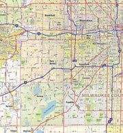 Milwaukee Metro Area Wall Map