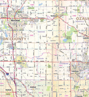 Milwaukee Metro Area Wall Map