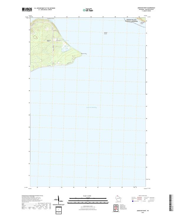 US Topo 7.5-minute map for Amnicon Point WI