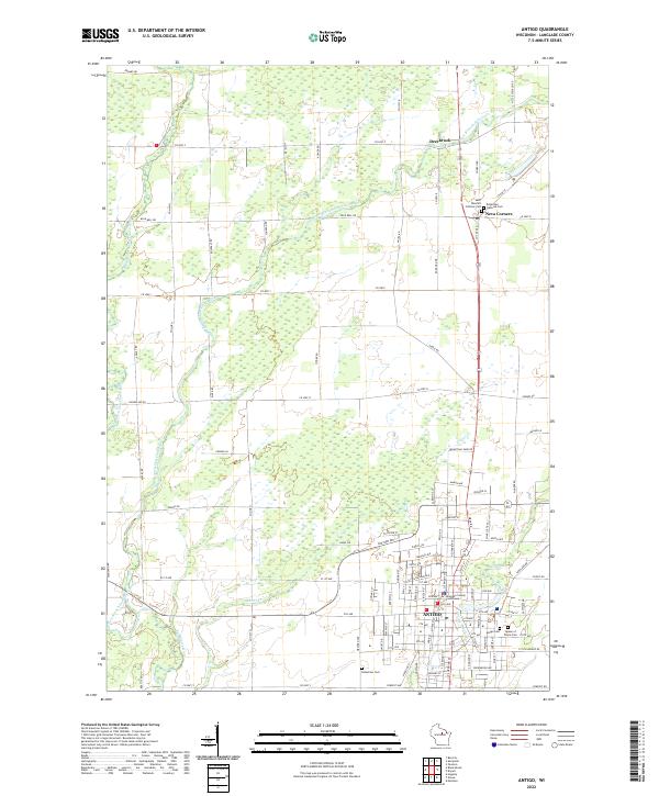 US Topo 7.5-minute map for Antigo WI