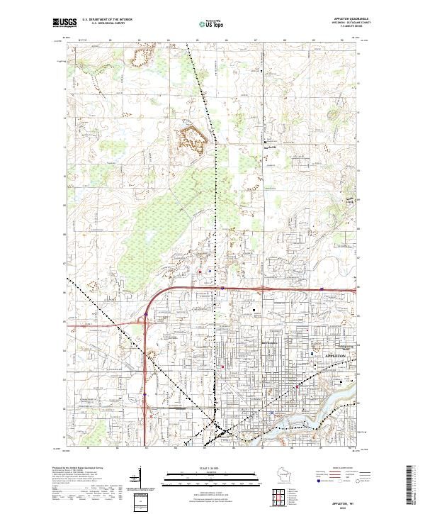 US Topo 7.5-minute map for Appleton WI