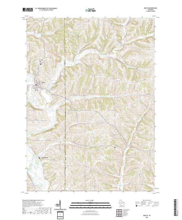 US Topo 7.5-minute map for Argyle WI