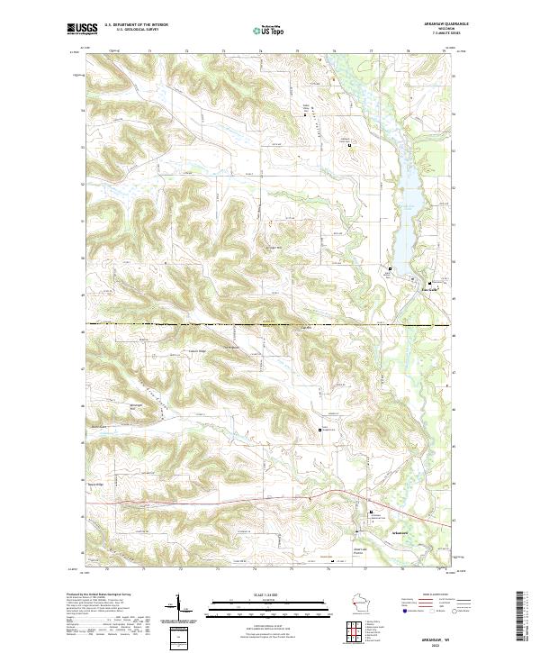 US Topo 7.5-minute map for Arkansaw WI