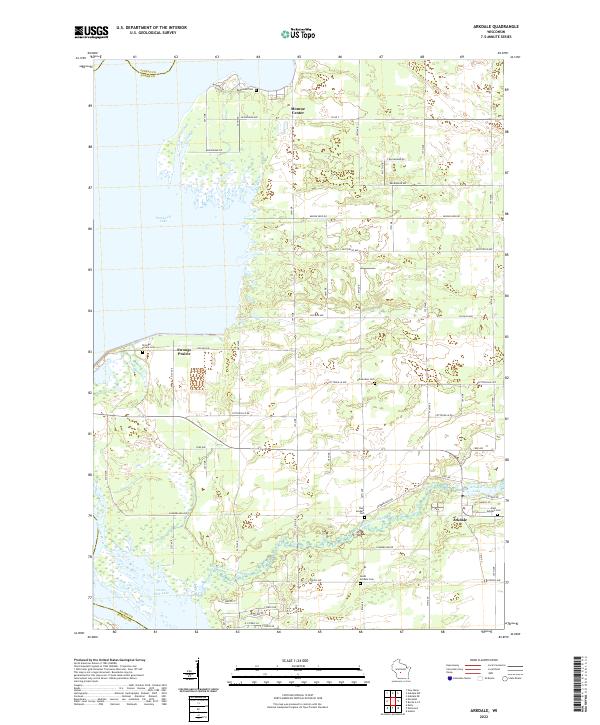 US Topo 7.5-minute map for Arkdale WI