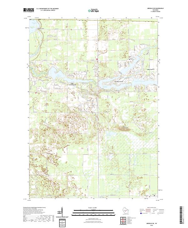 US Topo 7.5-minute map for Arkdale NE WI