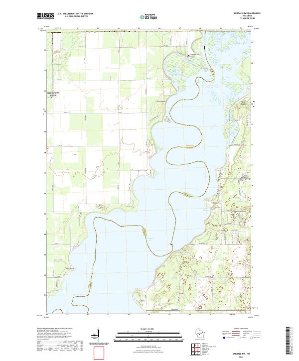 US Topo 7.5-minute map for Arkdale NW WI