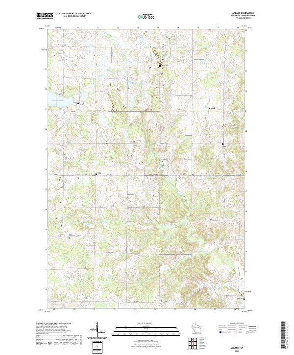 US Topo 7.5-minute map for Arland WI