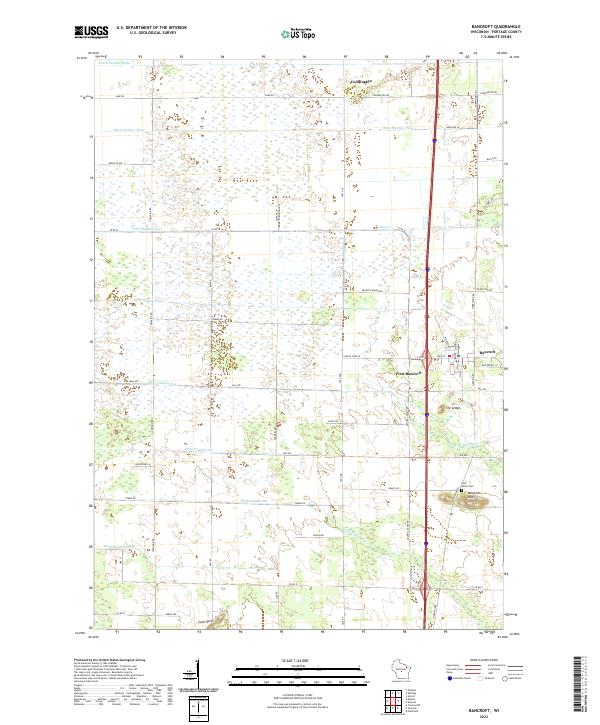 US Topo 7.5-minute map for Bancroft WI