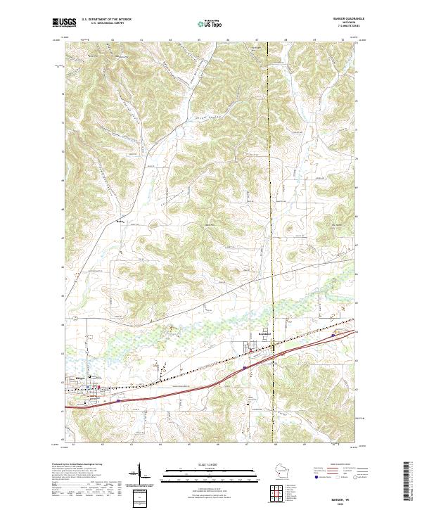 US Topo 7.5-minute map for Bangor WI