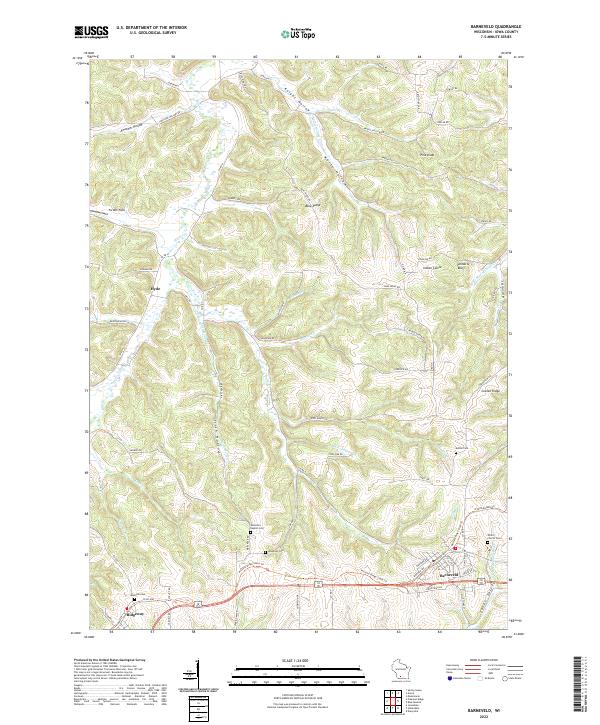 US Topo 7.5-minute map for Barneveld WI