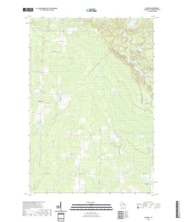 US Topo 7.5-minute map for Bavaria WI
