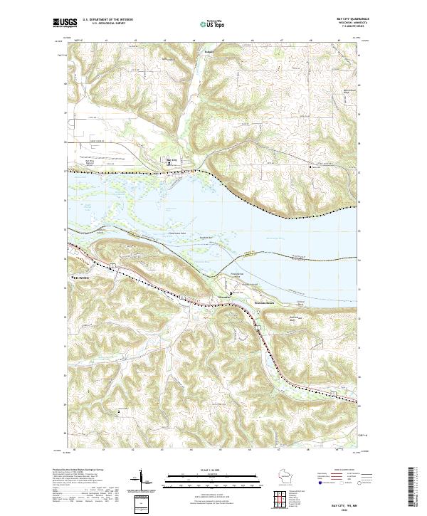 US Topo 7.5-minute map for Bay City WIMN