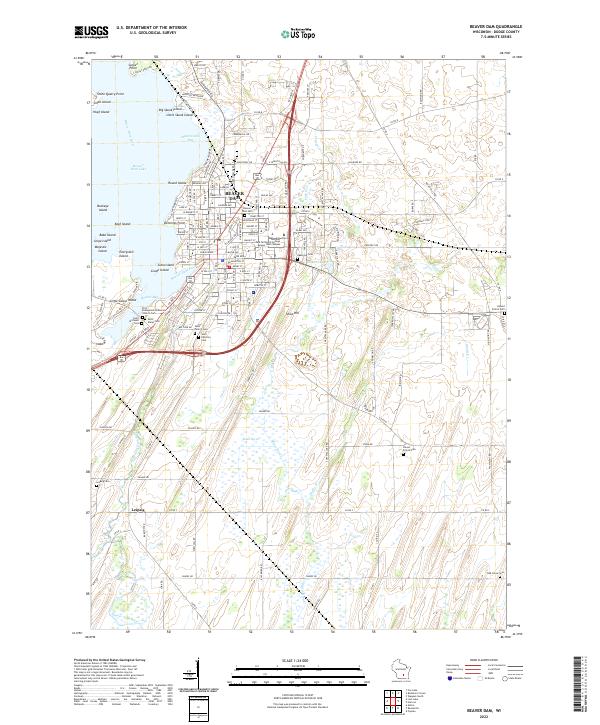 US Topo 7.5-minute map for Beaver Dam WI