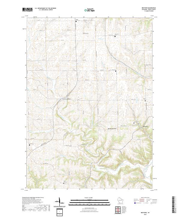 US Topo 7.5-minute map for Beetown WI