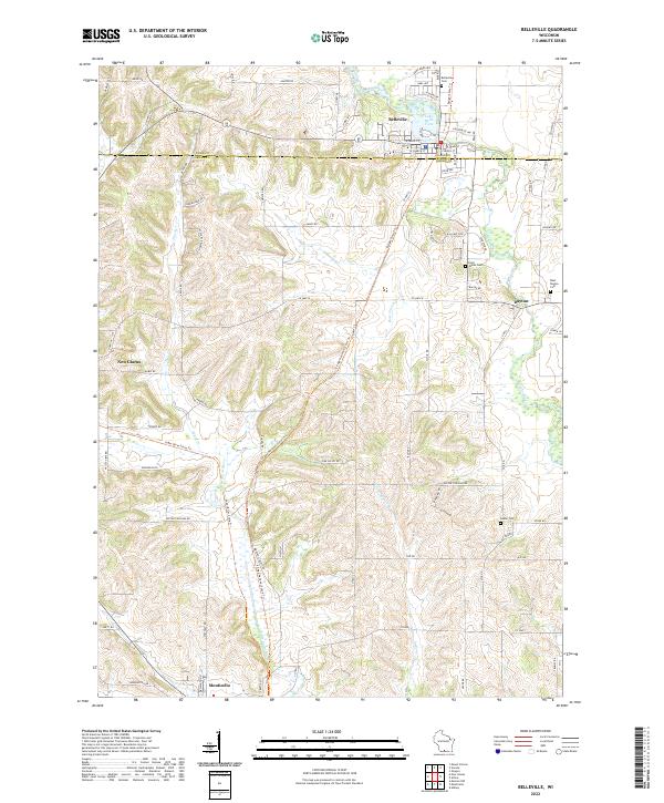 US Topo 7.5-minute map for Belleville WI
