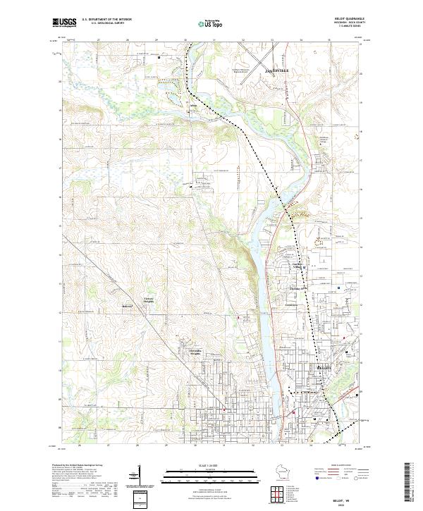 US Topo 7.5-minute map for Beloit WI