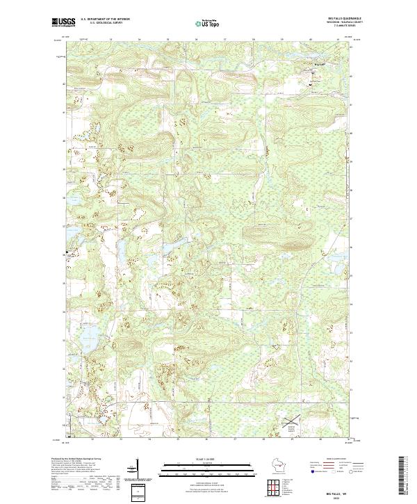 US Topo 7.5-minute map for Big Falls WI