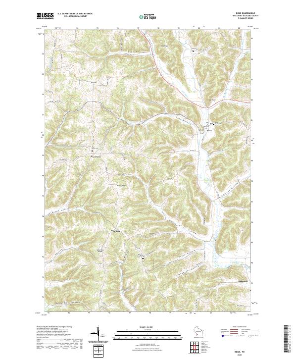 US Topo 7.5-minute map for Boaz WI