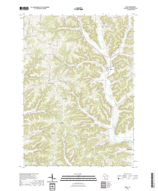US Topo 7.5-minute map for Boaz WI – American Map Store