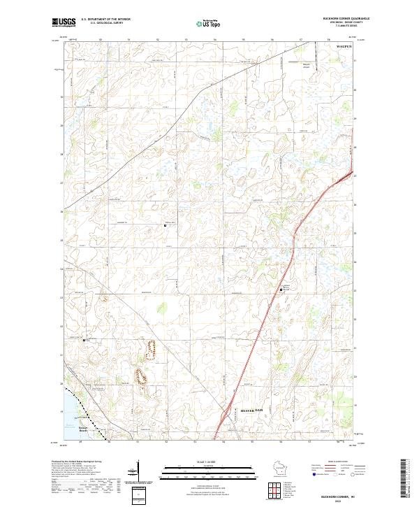 US Topo 7.5-minute map for Buckhorn Corner WI