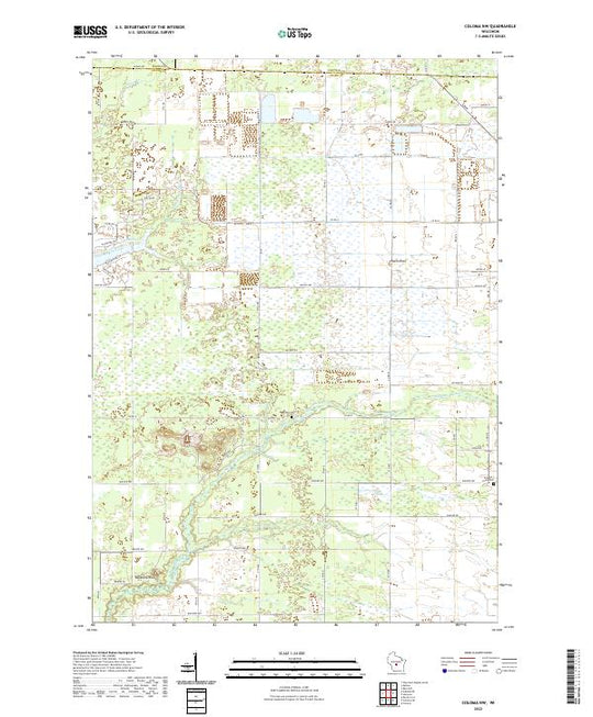US Topo 7.5-minute map for Coloma NW WI – American Map Store