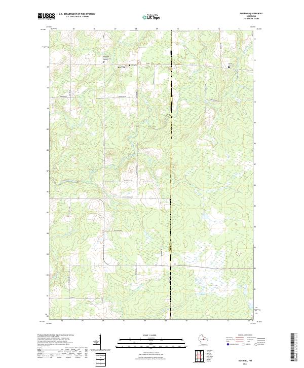 US Topo 7.5-minute map for Doering WI
