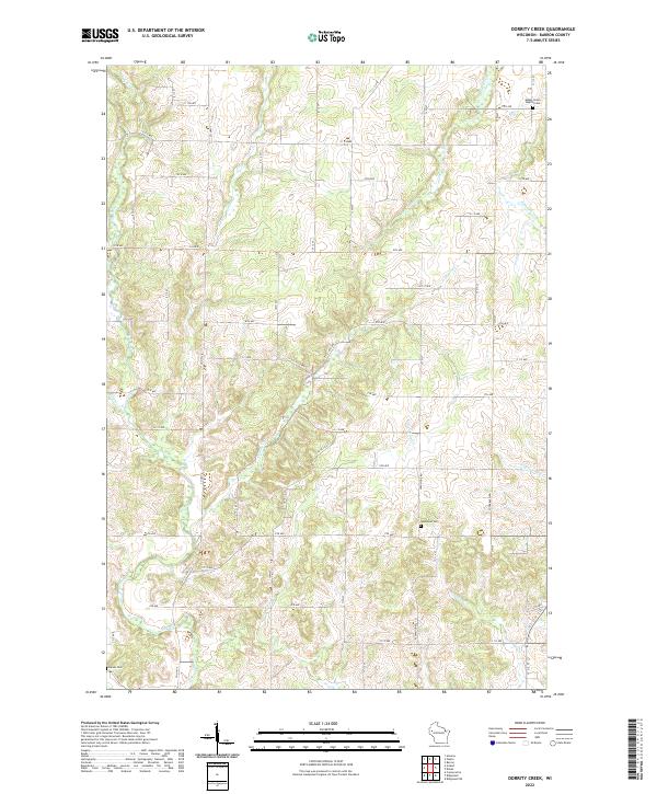 US Topo 7.5-minute map for Dorrity Creek WI