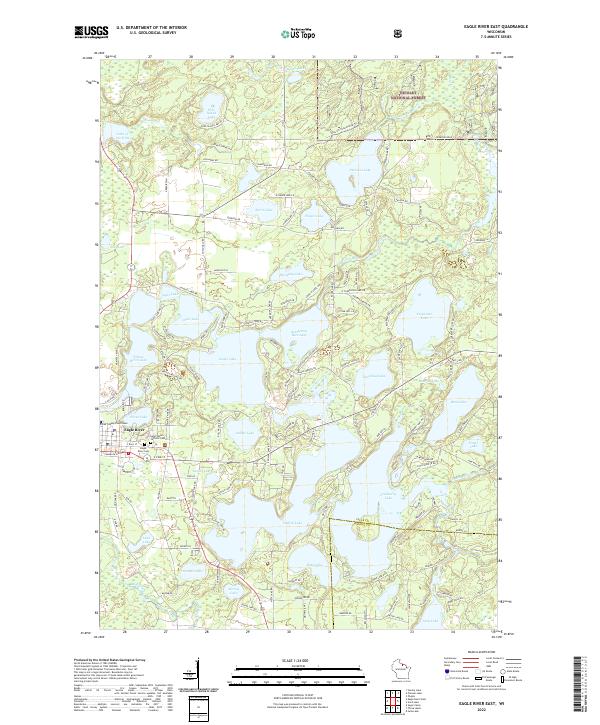 US Topo 7.5-minute map for Eagle River East WI