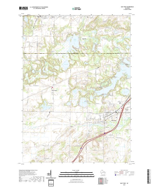 US Topo 7.5-minute map for East Troy WI