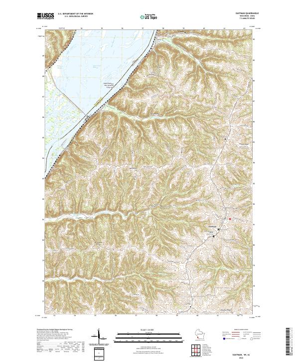 US Topo 7.5-minute map for Eastman WIIA – American Map Store