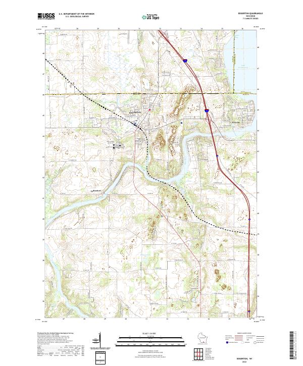 US Topo 7.5-minute map for Edgerton WI