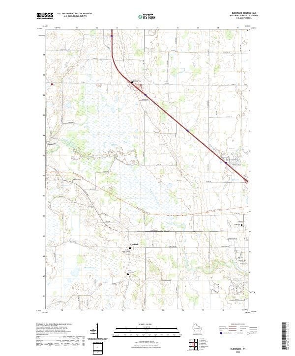 US Topo 7.5-minute map for Eldorado WI