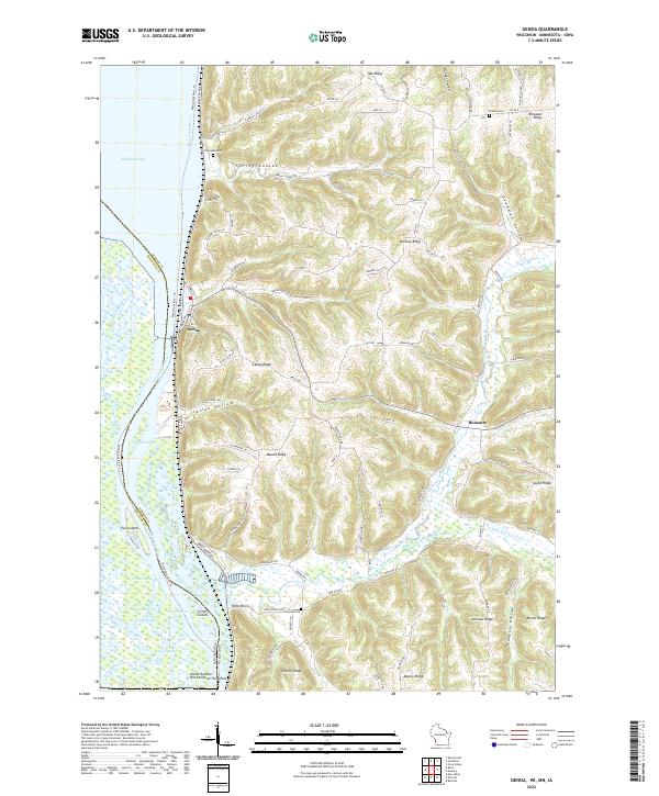 US Topo 7.5-minute map for Genoa WIMNIA – American Map Store
