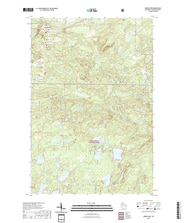 US Topo 7.5-minute map for Grand View WI