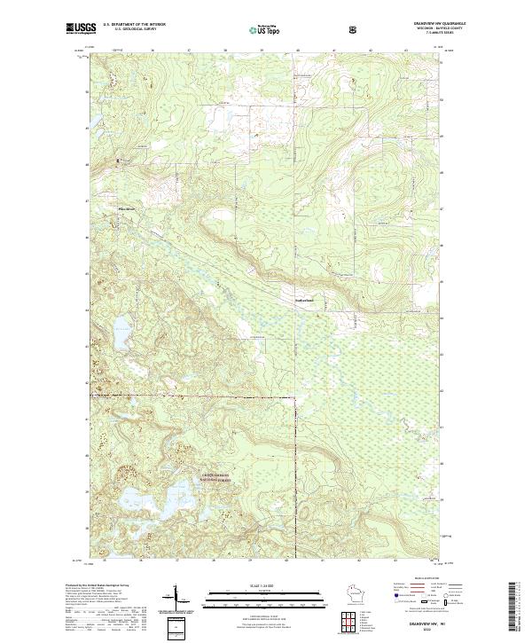 US Topo 7.5-minute map for Grandview NW WI