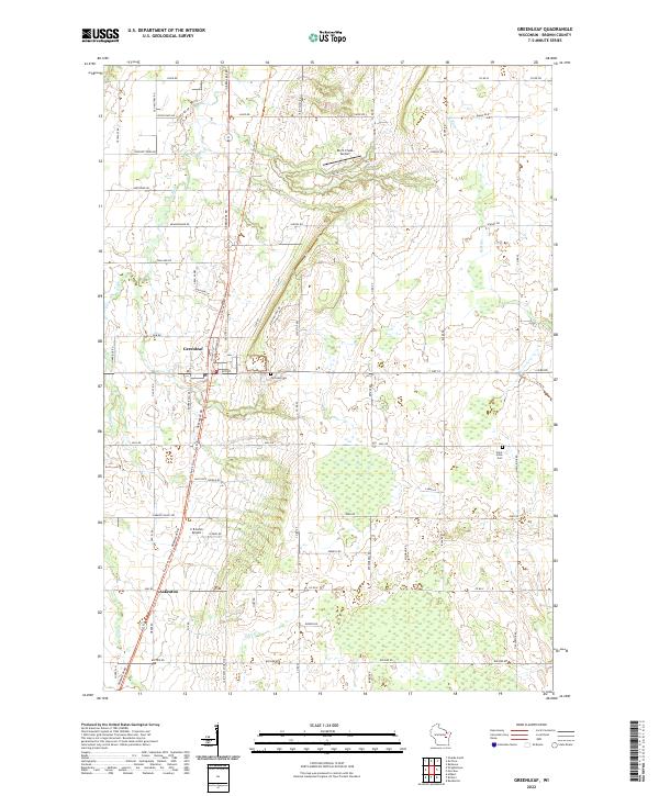 US Topo 7.5-minute map for Greenleaf WI