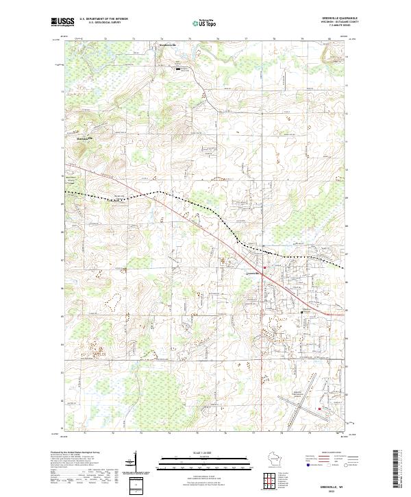 US Topo 7.5-minute map for Greenville WI