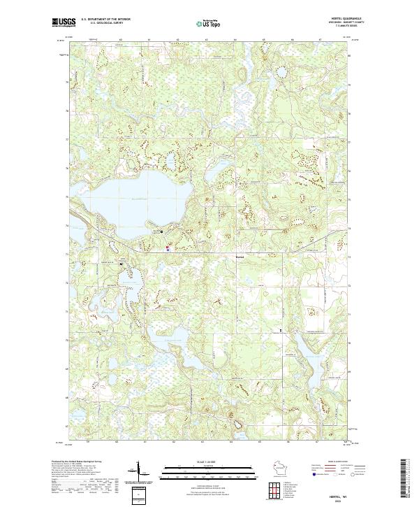 US Topo 7.5-minute map for Hertel WI