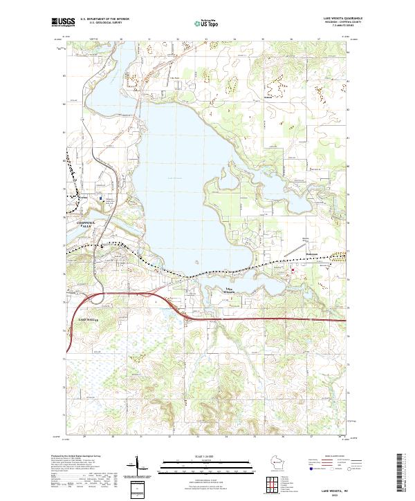 US Topo 7.5-minute map for Lake Wissota WI – American Map Store