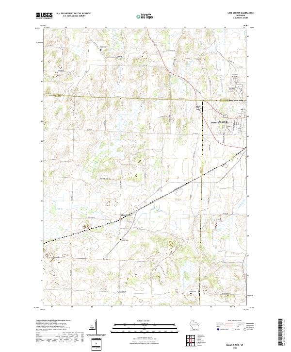 US Topo 7.5-minute map for Lima Center WI