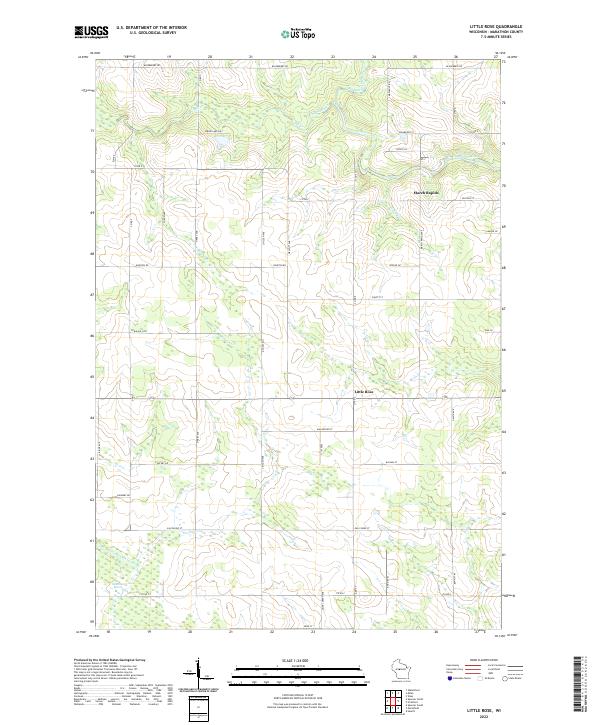 US Topo 7.5-minute map for Little Rose WI