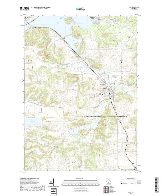 US Topo 7.5-minute map for Lodi WI – American Map Store