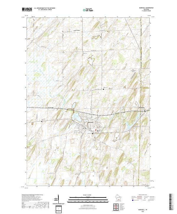 US Topo 7.5-minute map for Marshall WI