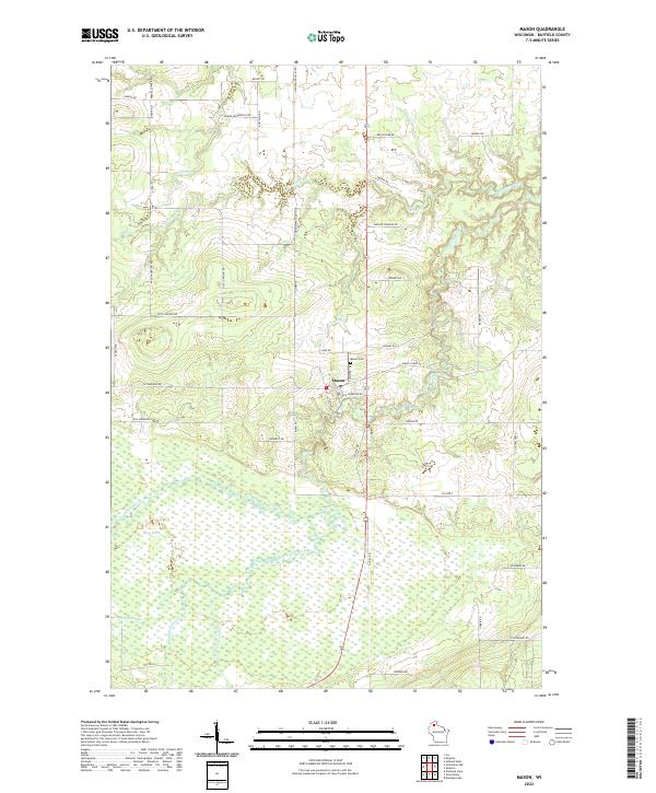 US Topo 7.5-minute map for Mason WI