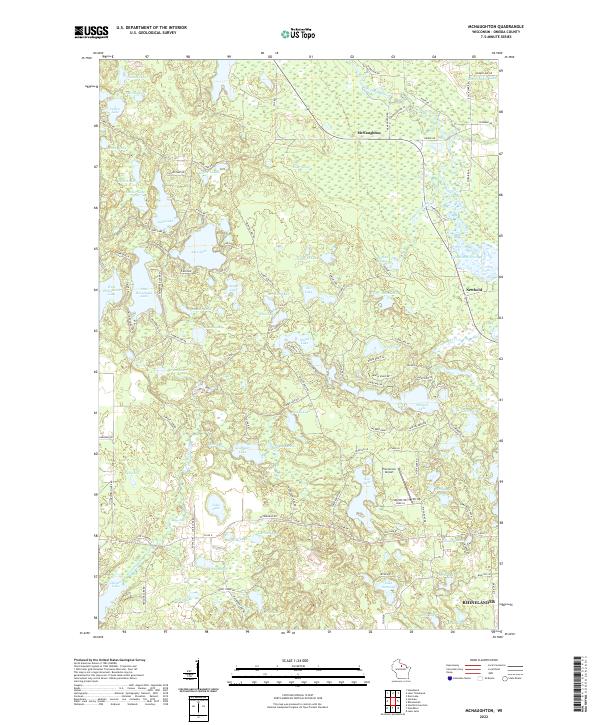 US Topo 7.5-minute map for McNaughton WI