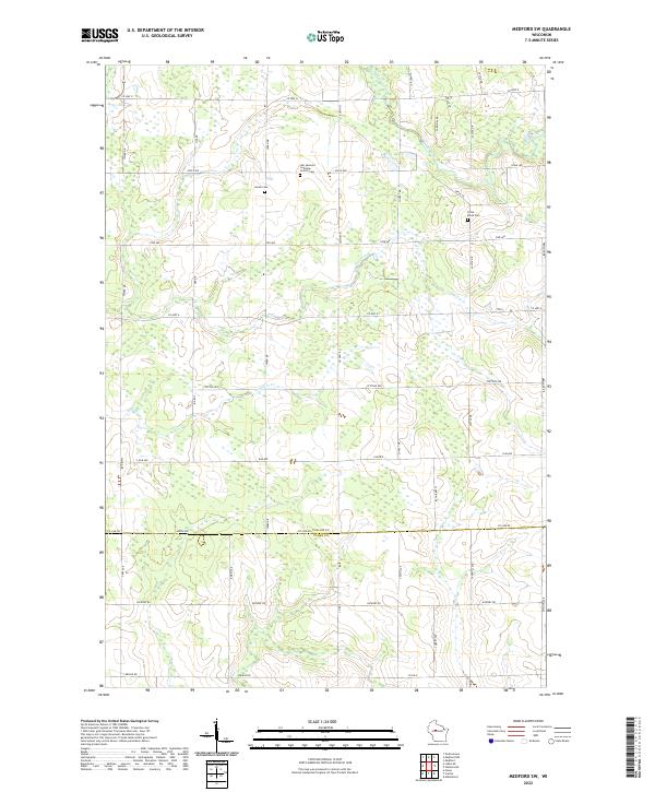 US Topo 7.5-minute map for Medford SW WI