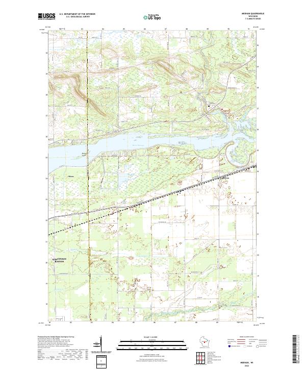 US Topo 7.5-minute map for Meehan WI